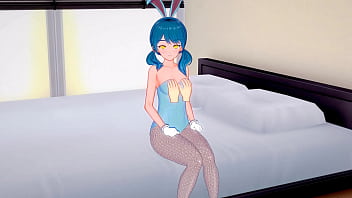 Bouncing on a hard cock bunny cutie candice rides until creampie