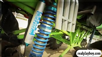 Big boobs babes naked on top of ratrods