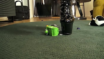 N her red latex dress and patent leather boots celina is in the mood for destruction and today