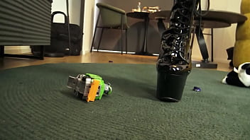 N her red latex dress and patent leather boots celina is in the mood for destruction and today