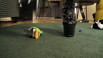 N her red latex dress and patent leather boots celina is in the mood for destruction and today