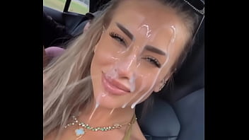 Geri nikol пръскат е със сперма по лицето