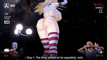 Kancolle ship bismarck dancing and stripping in public