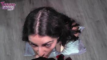 18 stepdaughter angel gostosa shows thick ass to stepdad gets creampie