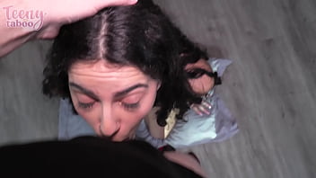 18 stepdaughter angel gostosa shows thick ass to stepdad gets creampie