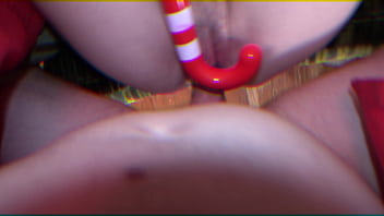 Jessie saint receives a vibrating candy cane and hard fucking