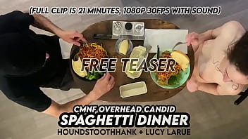 Cmnf overhead candid spaghetti dinner