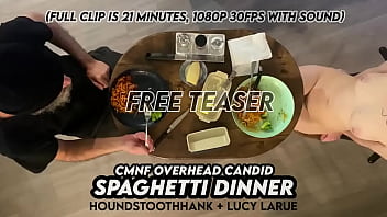 Cmnf overhead candid spaghetti dinner