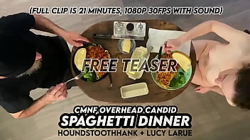 Cmnf overhead candid spaghetti dinner