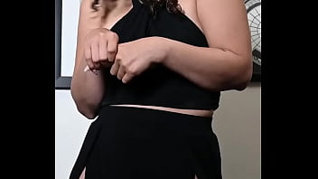 A two piece black outfit dress that is classy and sexy
