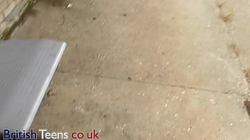 Naughty british 18 year old gives a stranger a handjob at the train station