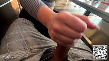 Fast food is nice a cock is better risky blowjob in the restaurant