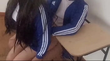Wtf so cute but she's not innocent anymore hot student taking private lessons with her classmate and he fucks her right in the classroom