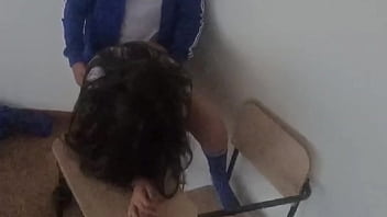 Wtf so cute but she's not innocent anymore hot student taking private lessons with her classmate and he fucks her right in the classroom