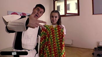 Stormtrooper seduces sexy spanish sinner zoe doll on may the fourth aka star wars day immoral live