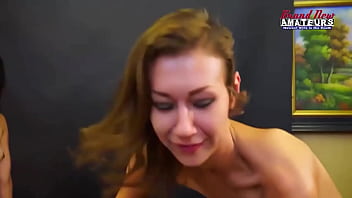 Skinny brunettes meredith and jaime litton lick each others pussies