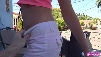 Harmony’s tight pussy gets slammed by brick in her pov debut