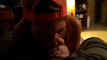 Blowing for her food