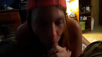 Blowing for her food