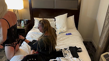 Dominatrix Makes Feminized Roommate Wear Corset thumbnail