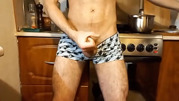 Hot Boy Masturbating In The Kitchen Pantswith A Guy In His Under thumbnail