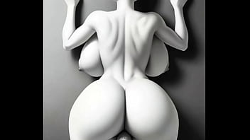 Un consolador se folla a anomi por el culo hacia la pared animacion