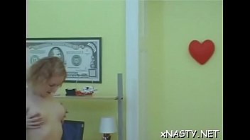 Stuffing her taut juicy hole