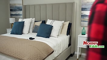 Horny stepmother and stepsis let me in on the fun