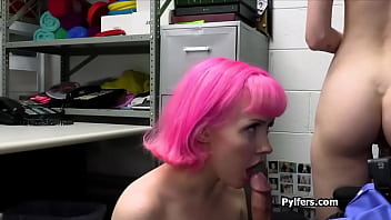 Slutty girlfriends sucking guards dick at the same time