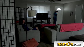 Gorgeous milf has 3 way with her stepgrandson and stepgranddaughter