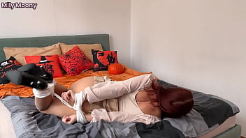 Pov your girlfriend tries bondage dildo play & anal plug