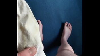 Big boy squirts in a sock