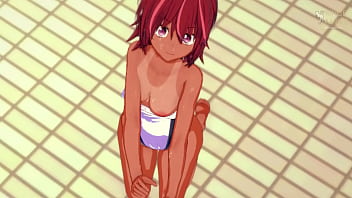 Uruka gets horny after swimming bokuben