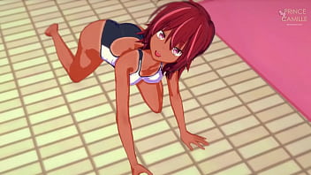 Uruka gets horny after swimming bokuben