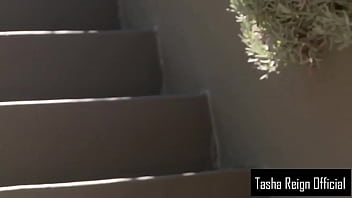 Tasha reign finger fucks her pussy & ass outdoors in the backyard