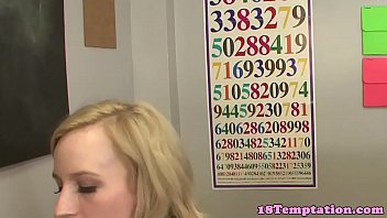 Stepsister jerking and sucking in class