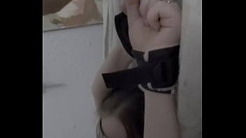 Handcuffed and made to gag on the cock