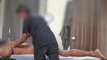 Thai sexy lady giving handjob