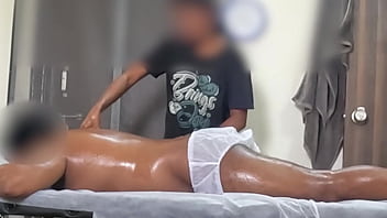 Thai sexy lady giving handjob