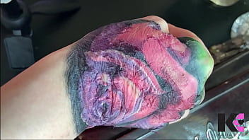 Slow mo fresh tattoo second skin peel
