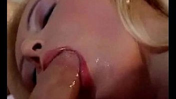 Hot blond giving great blowjob while getting fucked hard
