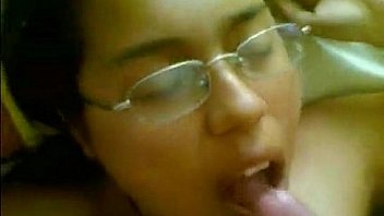 Mamada y venida en cara lentes