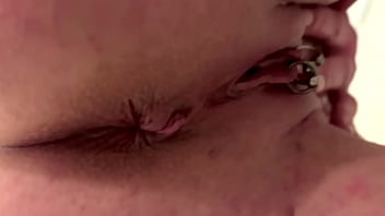 Asshole grape moving and pee above camera