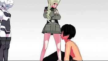Licking feet of your captor anime femdom trample mmd