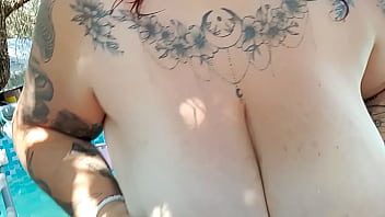 Giants boobs fuck pool