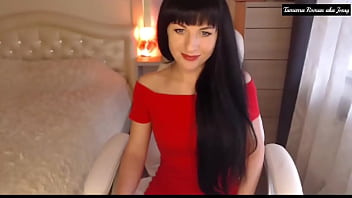 Little titty brunette helga muah in red