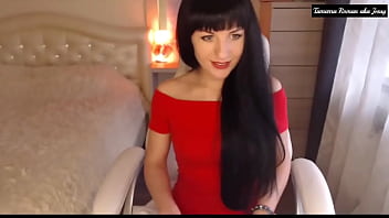 Little titty brunette helga muah in red