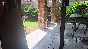 My stepsis fucking dildo on glass door so i can see the penetration realy well while jerking off