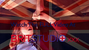 Hot british college student sucks anonymous cock at the milking table