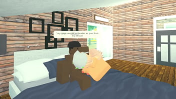 Roblox slut gags on bbc